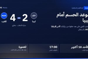 بطاقة مباراة المغرب وليبيا في كرة القدم الشاطئية